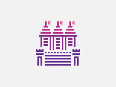 Castle build castle design flag graphic icon illustration lines logo perfect pixel tower