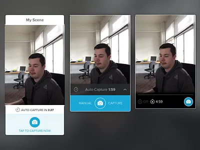 Iterating on UI capture perch photo ui