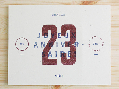 Joyeux Anniversaire! 23 printmaking riso risograph