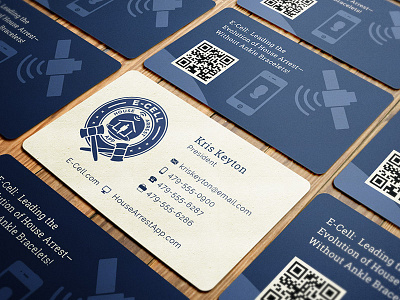 E-Cell House Arrest Business Card & Logo business card e cell house arrest rounded business card