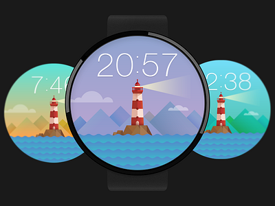 Lighthouse watchface by Neroya googleplay lighthouse neroya smartwatch watch face watchmaster