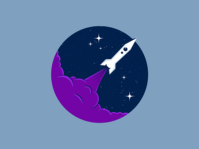 Rocket dust instant logo rocket space spaceship speed star stars
