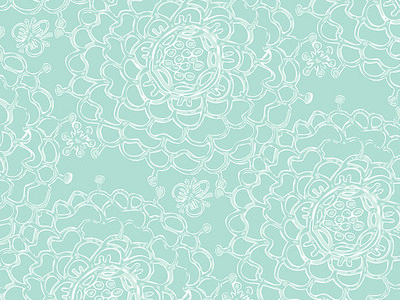 Pattern: densely packed mums floral illustration pattern seamless vector
