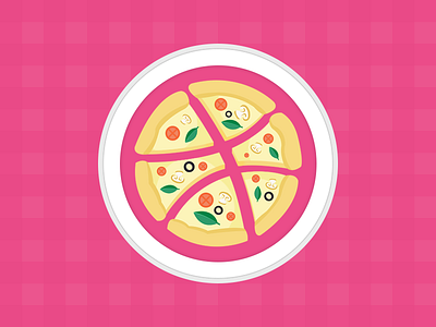 Debut debut design dribbble first illustration pizza thanks