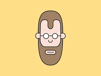 Self Portrait avatar beard cartoon face flat glasses head me portrait self style