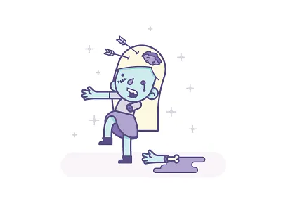 Zombie Chick arrow character chick girl horror illustration nightmare zombie