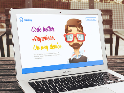 Landing Page code developer illustration landing page ui website