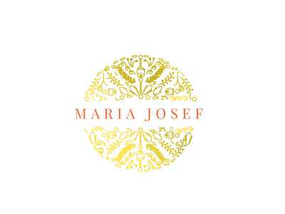 Floral pattern Emblem Logo digital downloads logo design