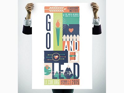 Leadership Institute 2015 design go icons illustrate lead leadership vector