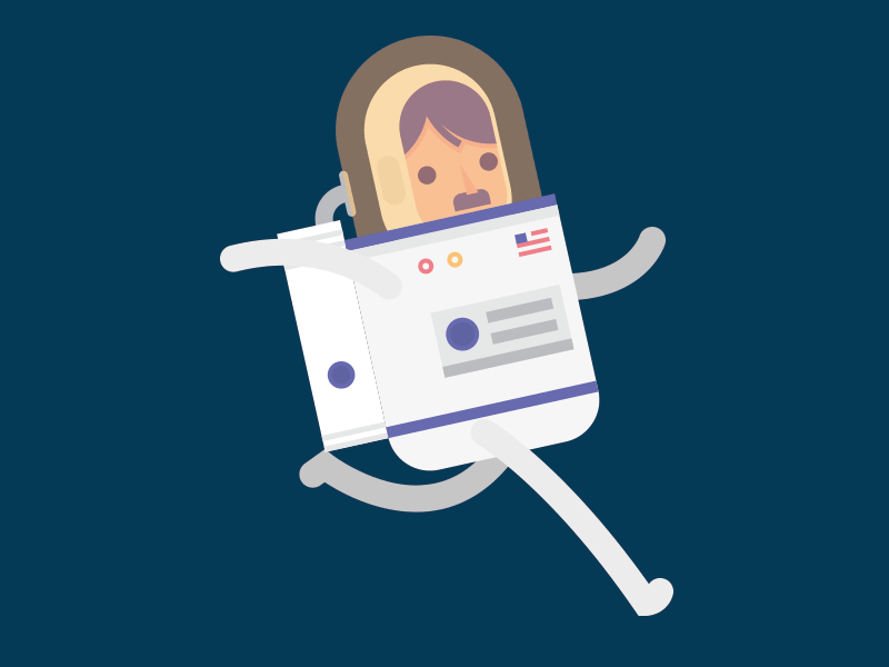Space Man - Test Run animation astronaut design illustration space man vector
