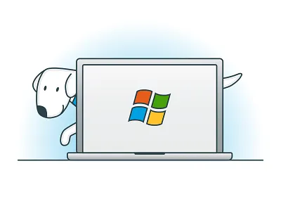 Dog Cartoon dog illustration windows