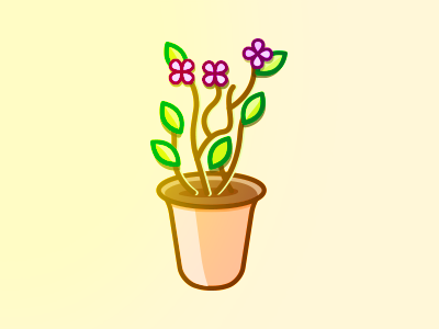 Plant green illustration light line marketing mobile plant pot sunny web