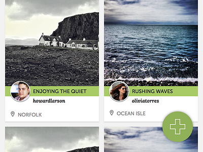 Small Cards For Photo Feed app ios iphone mobile