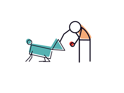 A man and his dog - Preview animals animation concept dog illustration loopdeloop style frame