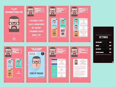 App Design for Uncommon Knowledge app design application branding flat design uncommon knowledge