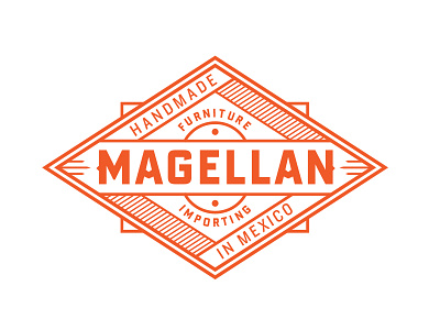 Magellan Logo Concept logo retro seal stamp travel typography vintage