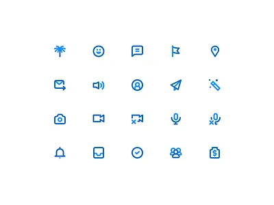 Streaming Icons flag icons jar mic palm tree set settings sound stream video