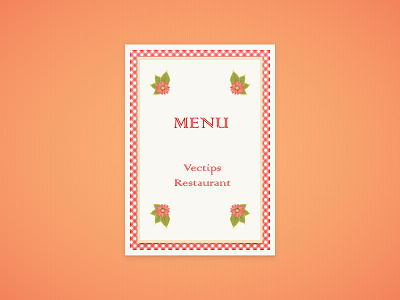 Restaurant Menu Cover cover illustrator menu restaurant tutorial vectors