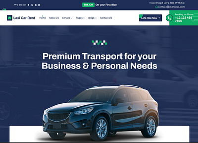 Car Rental Service WordPress Website business car rental service divi landing page design ui design webdesign website website devlopment website redesign