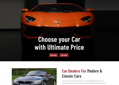 Car Dealer Service WordPress Website business car dealer service divi landing page design ui design webdesign website website devlopment website redesign