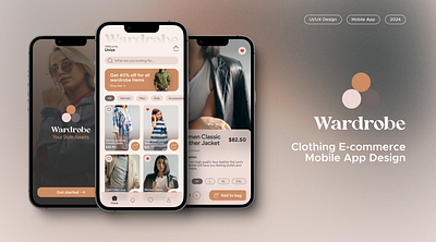 Wardrobe - E-commerce Fashion App Design design ecommerce fashion app mobile app shopping ui uiux user experience user interface