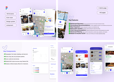 App for Restaurant Discovery & Reservations branding diningexperience fooddiscovery foodtech graphic design logo restaurantapp ui