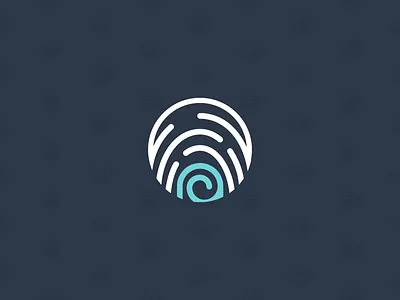 Fingerprint Logo circle fingerprint logo minimal organic