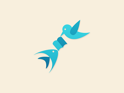 Nature Press bird book fish logo nature