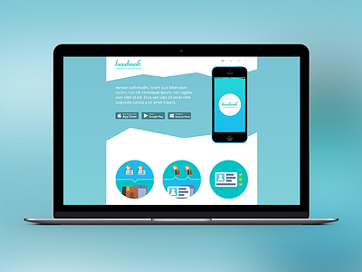 Lussbook.com — Mobile App promo page android app application flat ios iphone landingpage mobile promopage site sketch web