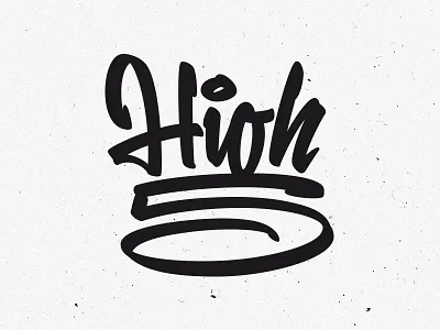 High five brush bruslettering lettering script type typography