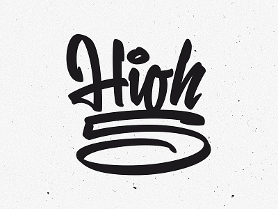 High five brush bruslettering lettering script type typography