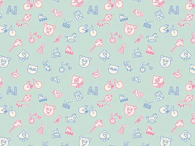 Baby pattern icon linear pattern seamless pattern thin line