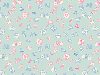 Baby pattern icon linear pattern seamless pattern thin line