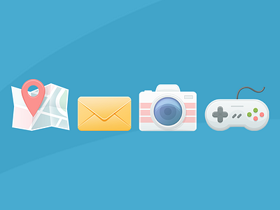 Firefly Icons camera creativemarket envelope gamepad icon icons iconset location map objects web