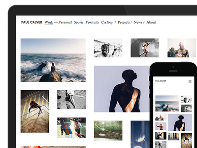 Paul Calver — minimal portfolio website minimal photography portfolio responsive website wordpress