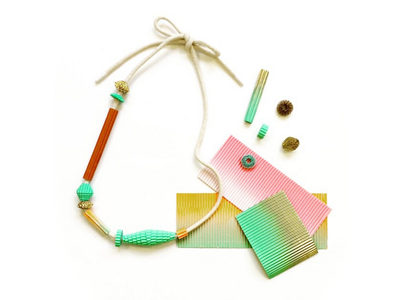 Paper Beads DIY beads digital marketing diy ombre paper craft pastel photo styling photography prop building spraypaint