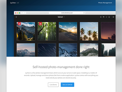Lychee 3.0 out now! download github manage open photo site source store webapp website