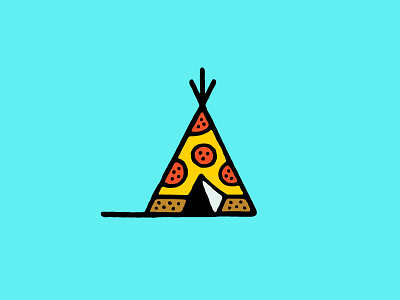 Teepeezza enamel pin pin pizza southwestern teepee