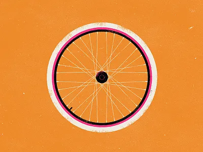 Let's bike bicycle bike circle illustration illustrator print shirt texture tire vector wheel