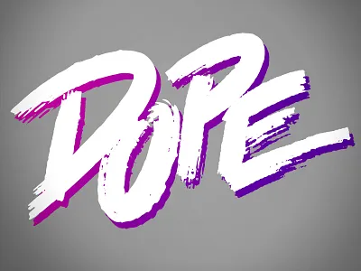 Dope typography vector