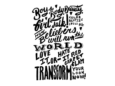 014/100 Daily Misery beauty beliebers body boys lettering magazine misery the 100 day project transform type typography