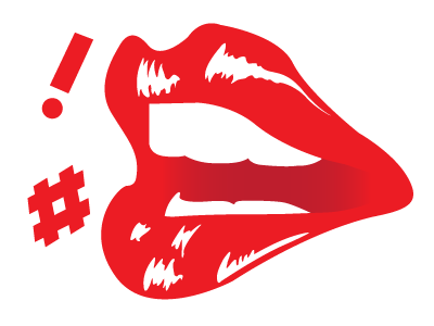 Lips ! design flat lips red skeuomorphic teeth