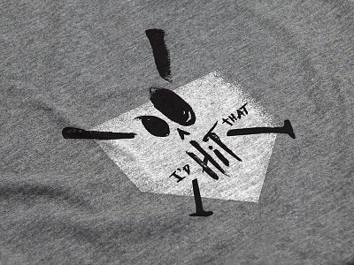 Softball Season baseball bat home homeplate homerun silkscreen skull softball tshirt