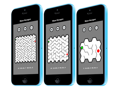 Maze Hexagon Sizes games hexagon ios maze physics pinch zoom