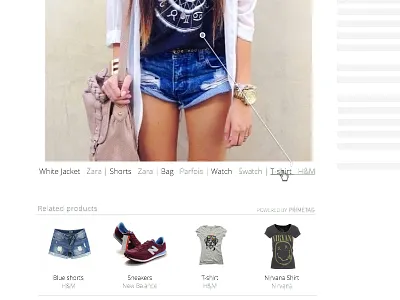 Turning images interactive @Primetag basic blogger clothes design images interactive label link primetag products shoppable