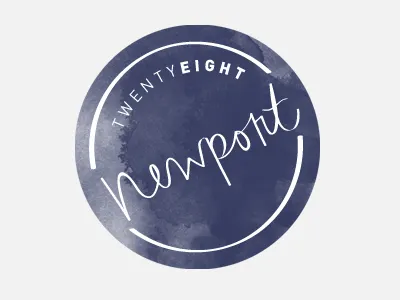 28 Newport clean colors icon logo stamp type watercolor