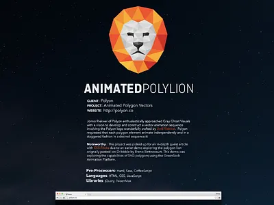 Polyon Case Study II design layout portfolio svg typography vector web website