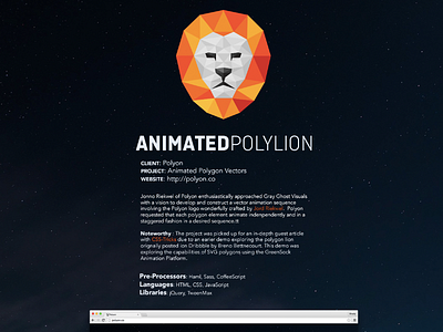 Polyon Case Study II design layout portfolio svg typography vector web website