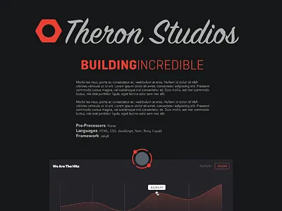 Theron Case Study application design development layout svg typography vector web app web site
