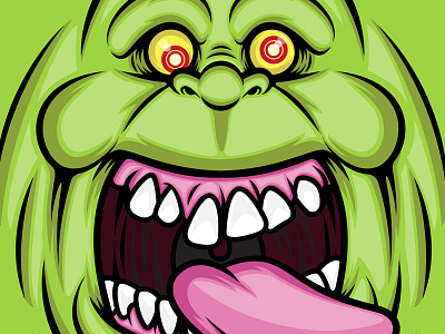 Slimer WIP ghost ghostbusters illustration illustrator slimer sublimation vector